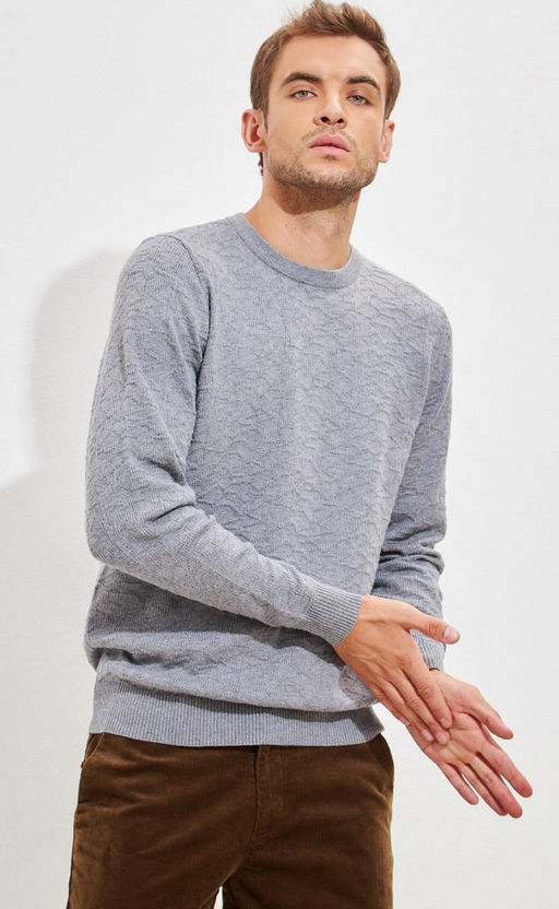 Джемпер мужской P321-15205 серый меланж - Primm фото 5