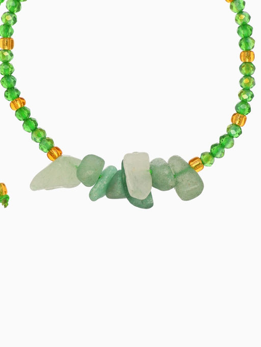 Браслет, длина 16 см, зелёный