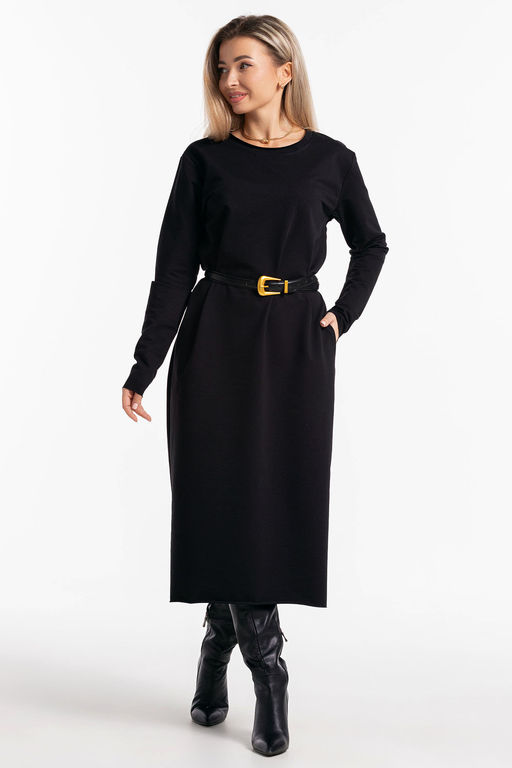 Платье-футер-длинное