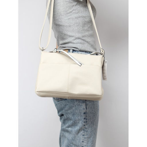 Сумка женская искусственная кожа ADEL-230/2в/ММ, 5отд, плеч/рем. серый св/серебро 259183 - Adelia фото 4