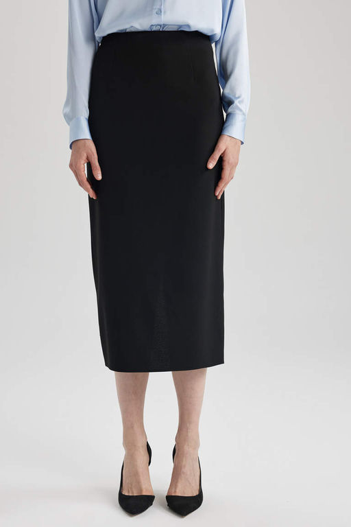 Юбка-карандаш миди с нормальной талией - Defacto фото 5