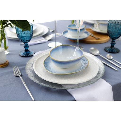 Салатник Magistro Пэвэти, 400 мл, d=15.3 см, фарфор, белый, голубой фото 7