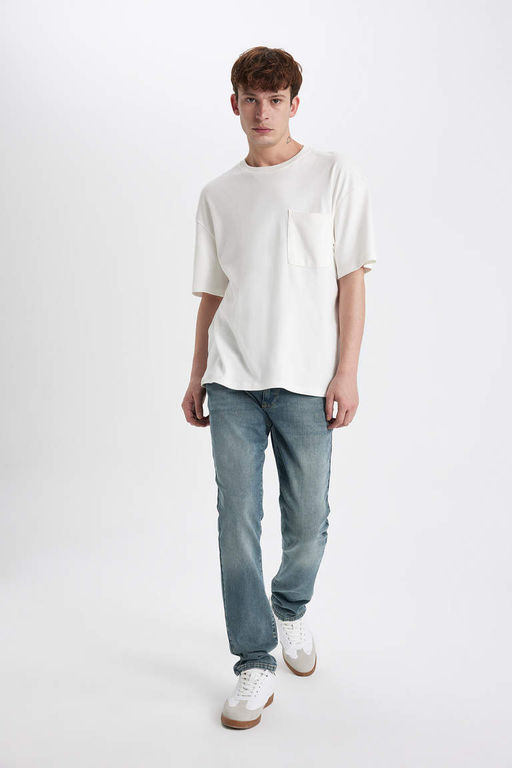 Pedro Slim Fit Джинсовые брюки узкого кроя с нормальной талией и узкими штанинами - Defacto фото 2