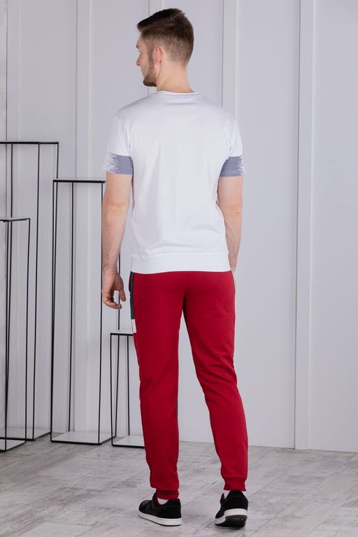 брюки спортивные 
 3.MM107B-бордовый - Iron man фото 5