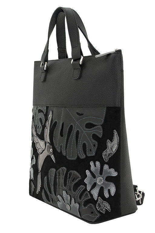 Сумка с аппликацией ДС-506-279 черный - Protege фото 4