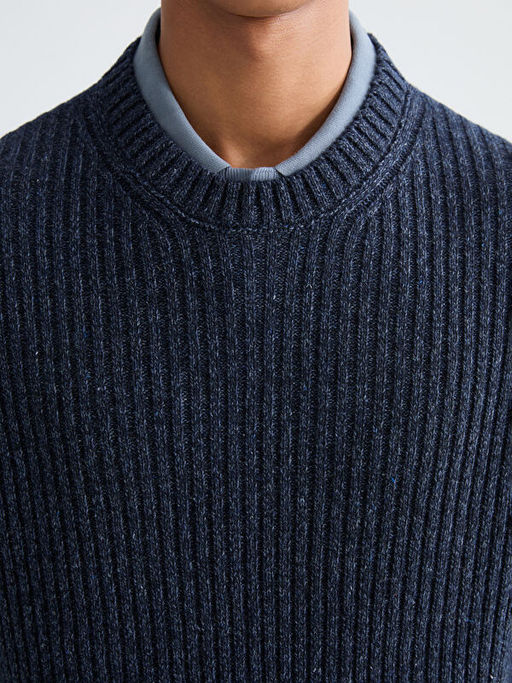 Bisiklet Yaka Erkek Triko Kazak