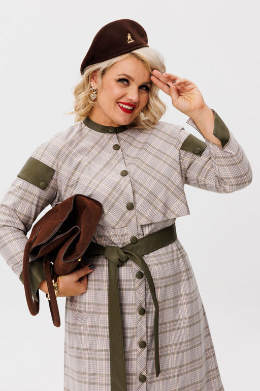 Платье ANELLI 1267 милитари  фото 3