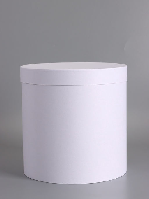 Шляпная подарочная коробка, белая, 30×30 см