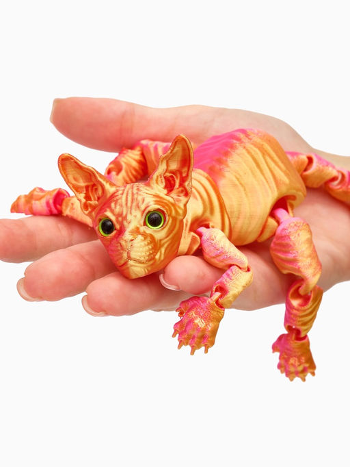 3Д - печатная игрушка Кот Сфинкс, подвижная, цвет МИКС - Simaland фото 6