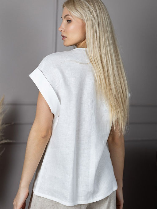 Блузка лен 57%, вискоза 43%