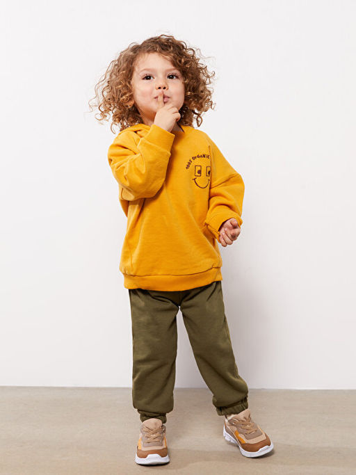 Uzun Kollu Nak?? Detayl? Erkek Bebek Hoodie - Waikiki фото 2