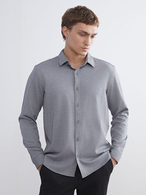 Slim Fit Uzun Kollu Erkek G?mlek