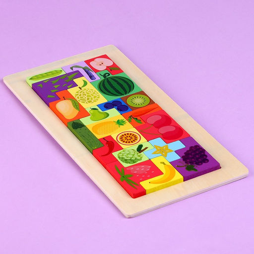 Пазл-тетрис Фрукты 30 15 1 см