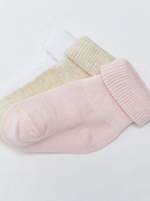 Basic K?z Bebek Soket ?orap 3l? - Waikiki фото 3