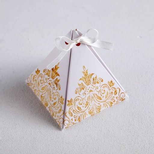 Цена за 5 шт. Бонбоньерка Роскошь золота, 7.2 7.2 см - Дарите счастье фото 2