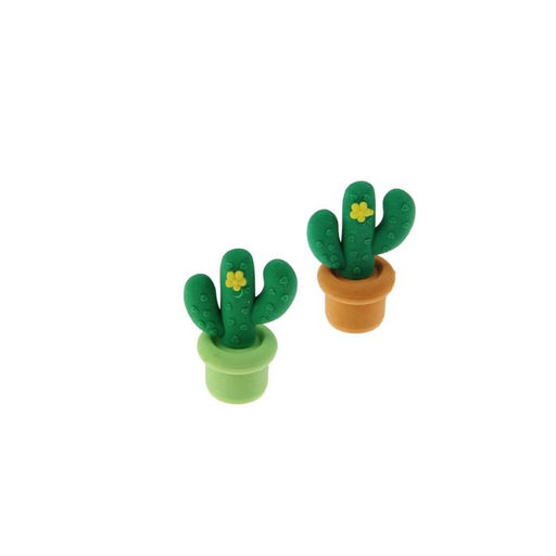 Цена за 75 шт. Ластик фигурный Кактус, МИКС - Calligrata фото 2