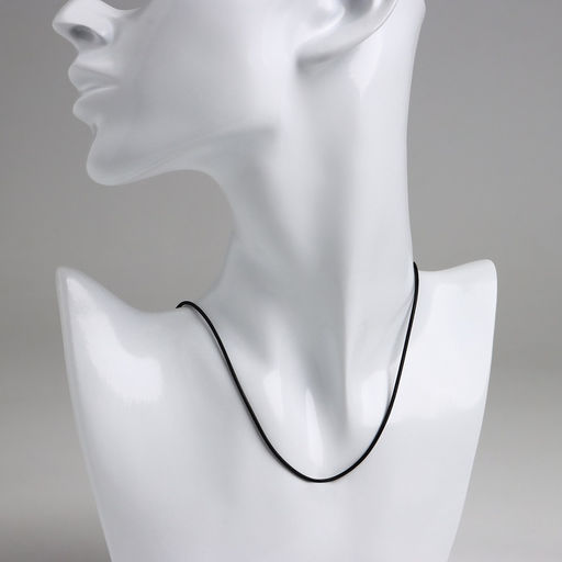 Цена за 10 шт. Шнурок кожаный d=1.5 мм, 55 см, чёрный