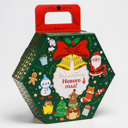 Подарочный набор развивающих тактильных мячиков «Новогодний подарок», 7 шт., Крошка Я