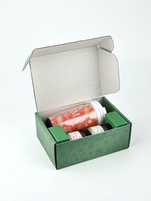 Подарочный набор «Новогодний», термостакан 250 мл., свечи