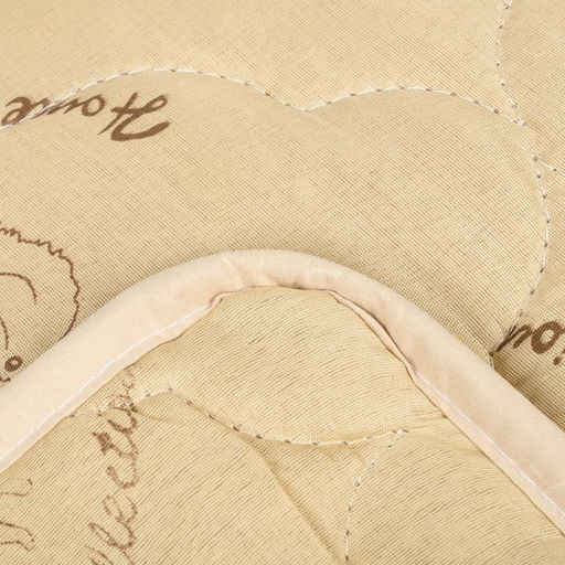 Одеяло облегчённое Адамас Верблюжья шерсть, размер 140х205 5 см, 200гр/м2, чехол п/э  фото 3