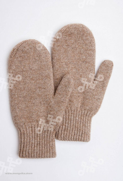 Варежки взрослые из 100% монгольской шерсти - Тод оймс ххк фото 3