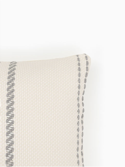 Наволочка декоративная с вышивкой SL Home, 4545 см, хлопок 100%, серая - Sima-land home фото 2