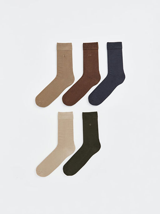 Desenli Bambu Erkek Soket ?orap 5li