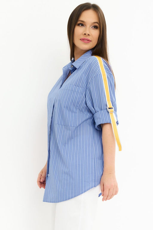 Рубашка Magia mody 2259 голубой в полоску