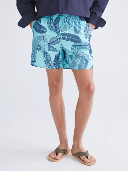 K?sa Boy Desenli Erkek Deniz ?ortu