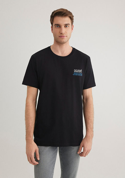 Mavi Jeans Bask?l? Siyah Ti??rt фото 3