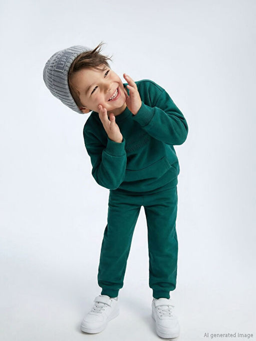 Erkek ?ocuk Kal?n Sweatshirt ve E?ofman Alt?