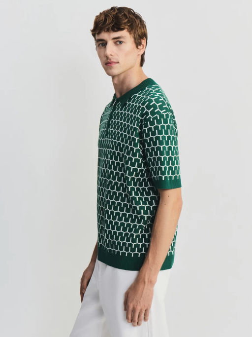 Джемпер поло из жаккарда ZR2605043305-16 / Zarina