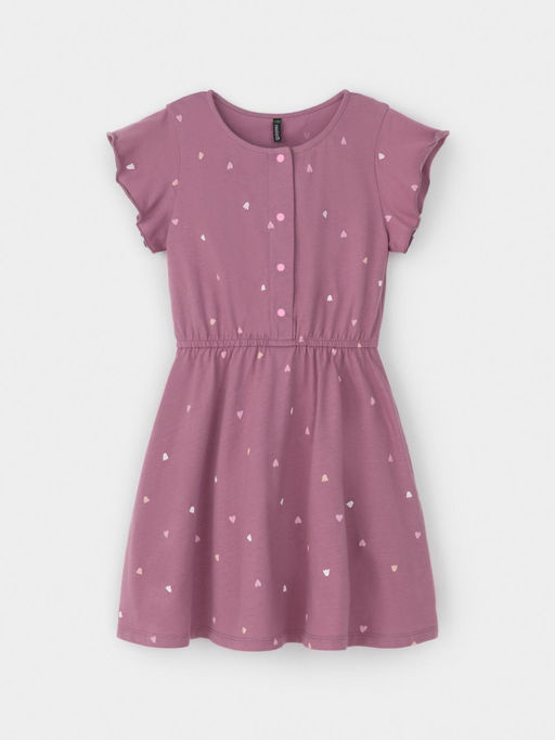 КР 5792/темная орхидея,сердечки платье для дев