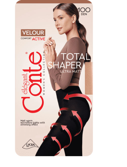 Колготки теплые CONTE Плотные матовые колготки VELOUR ACTIVE 100 Lycra® nero - Conte elegant фото 5