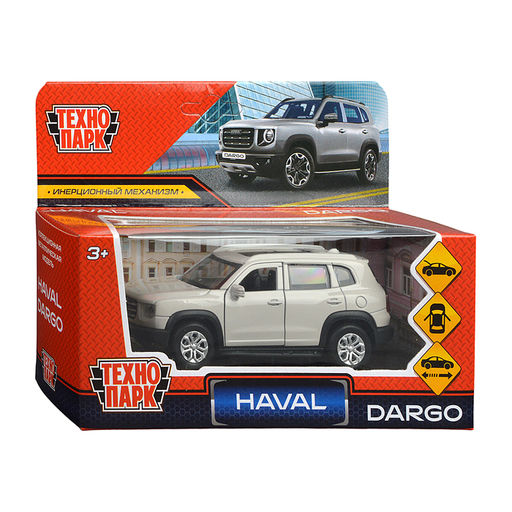 Машина металл Haval Dargo 12 см, (отк. двери, багажник, серебристый) инерц., в коробке