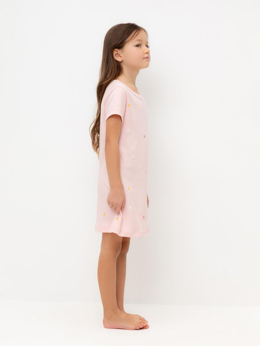 К 1156/бежево-розовый,полянка сорочка ночная для дев