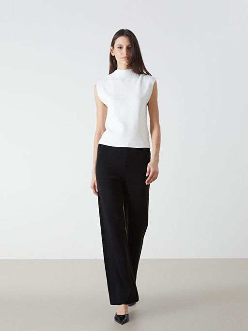 Beli Lastikli Geni? Pa?a Kad?n Triko Pantolon