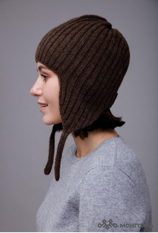 Шапка ушанка из 100% монгольской шерсти (арт. 05144) - Монголка фото 3