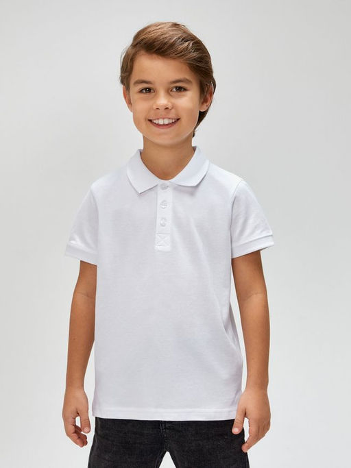ACOOLA / Сорочка-поло верхняя для мальчиков Deer белоснежный фото 2