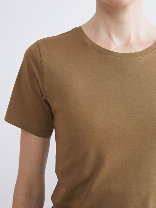 Bisiklet Yaka Kad?n Ti??rt