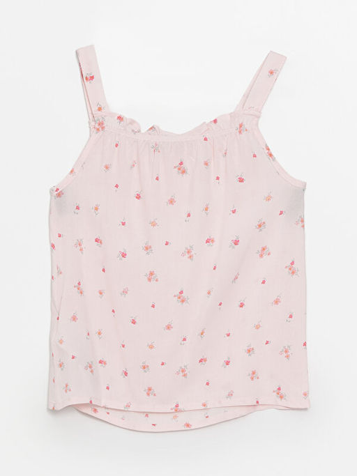 Kare Yaka ?i?ekli K?z ?ocuk Bluz - Waikiki фото 2