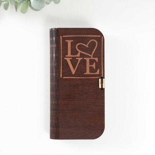 Шкатулка-купюрница Love, подарочная, 17×8.5×3.5 см, МИКС