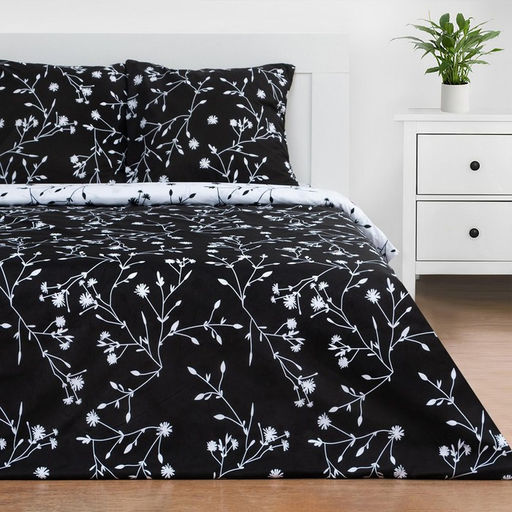 Постельное бельё Этель Дуэт Flowers (вид 3) 143х215 см - 2 шт, 220х240 см, 70х70 см -2 шт, поплин 125 г  фото 3