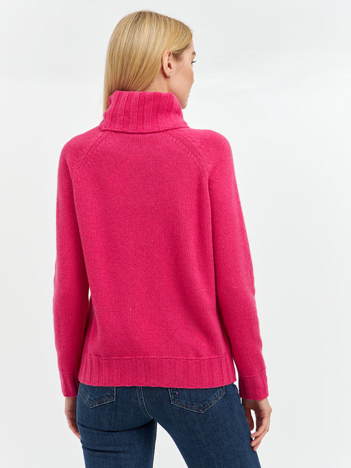 водолазка женская в цвете фуксия с рукавом реглан - Glenfield фото 6