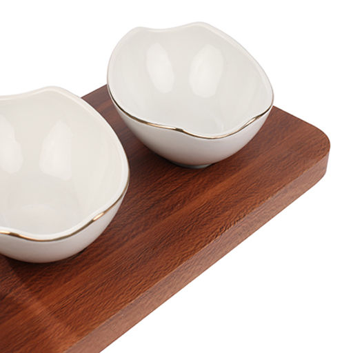 90053-435 Менажница на подставке 3 блюда 4пр керамика LR (х8) - Mayer&boch фото 3