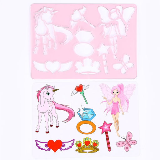 Трафарет для малышей Принцесса и единорог с раскраской - Simaland фото 2