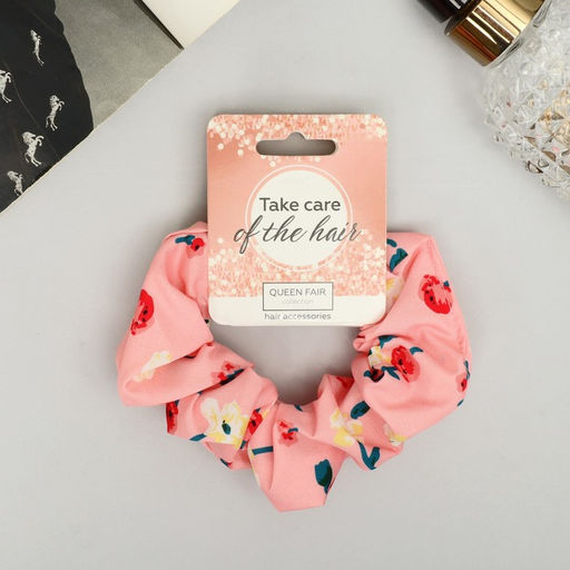 Цена за 6 шт. Резинка для волос «Орбита», летние цветочки, 10 см, МИКС