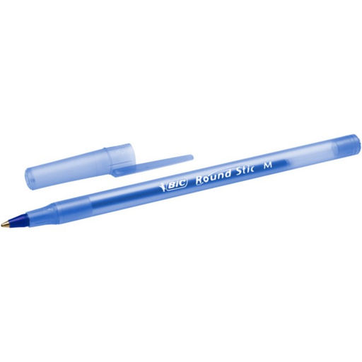 Цена за 2 шт. Набор ручек шариковых 4 штуки BIC "Round Stic Classic", узел 1.0 мм, среднее письмо, синие чернила