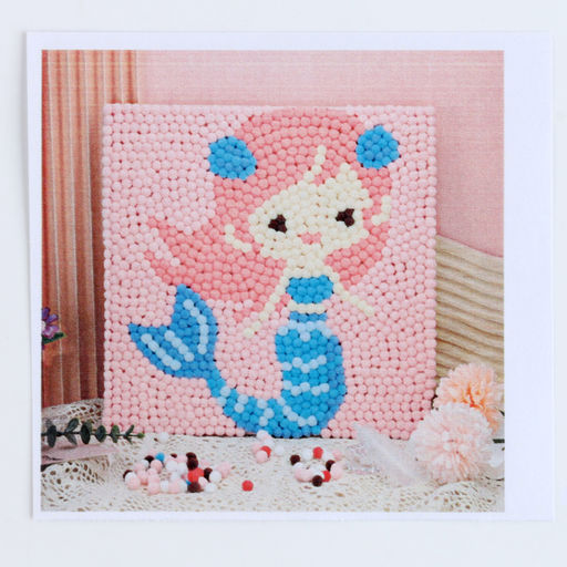 Аппликация помпошками Русалочка размер 30 30 см, клей 30 мл - Simaland фото 2