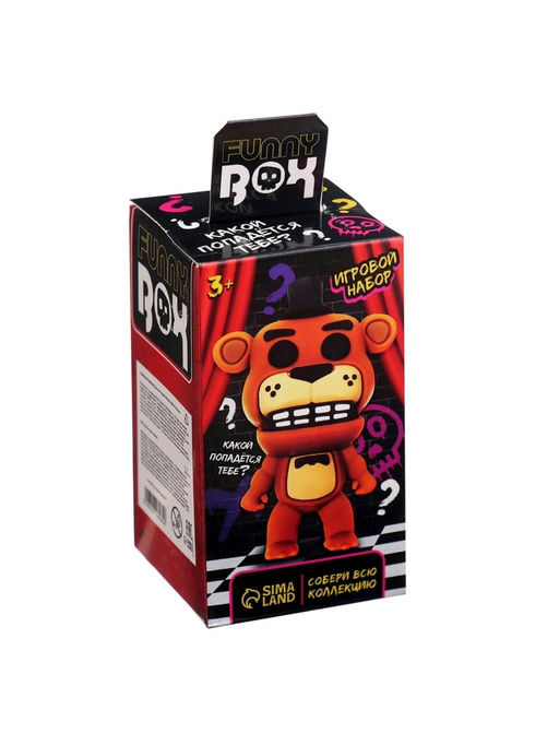 Игрушка - сюрприз Funny box Страшный мишка: детский брелок, наклейки, карточка, цвет МИКС - Woow toys фото 10